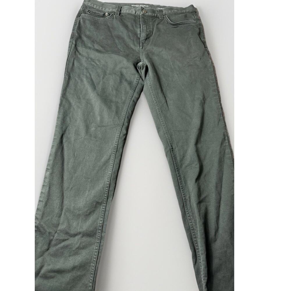 Banana Republic Traveler Jeans Mens 34x34 Grey Cotton Slim Fit Stretch Pants